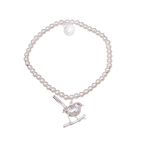 Gibson Gifts Australian Fauna Silver Bracelet - Fairy Wren