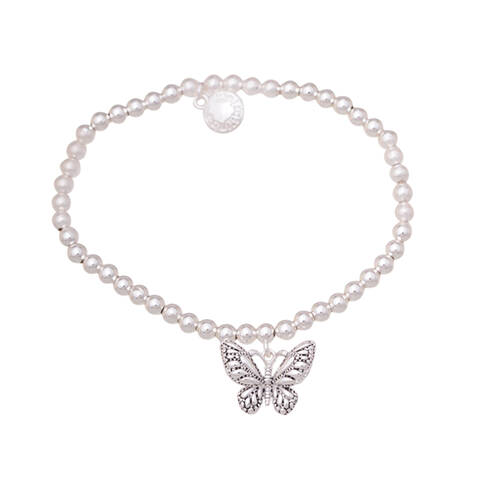 Gibson Gifts Aust Fauna Silver Bracelet - Butterfly