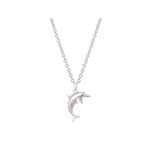 Gibson Gifts Silver Aust Fauna Necklace Dolphin Womens Jewellery