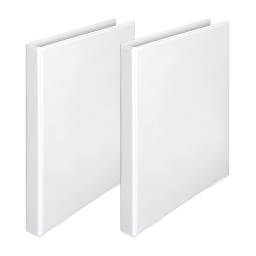 2PK Marbig PP Clearview 2 D-Ring 19mm A4 Insert Binder File Organiser - White