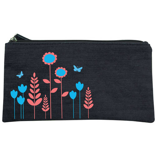 Wicked Sista Embroidered Purse Tall Poppy Denim 20x10cm - Blue