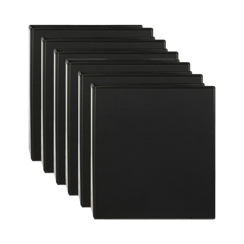 12pc Marbig Clearview 4 D-Ring Insert Binder A4 File Organiser 50mm - Black