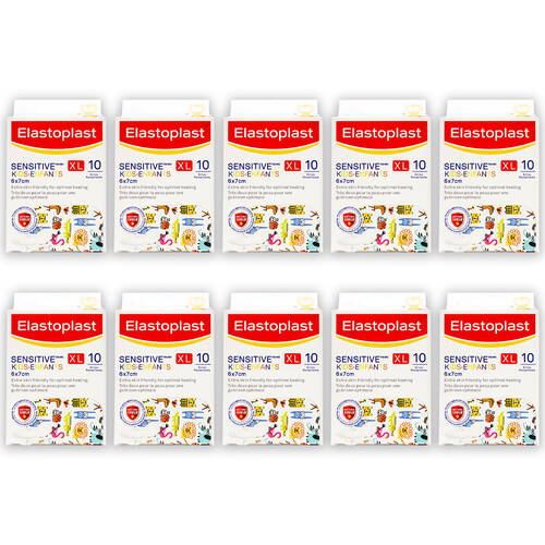 100pc Elastoplast Sensitive Kids/Infants Plasters XL 6x7cm