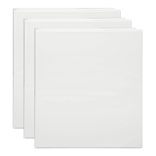 3PK Marbig Clearview 4 D-Ring Insert Binder A4 File Organiser 50mm - White