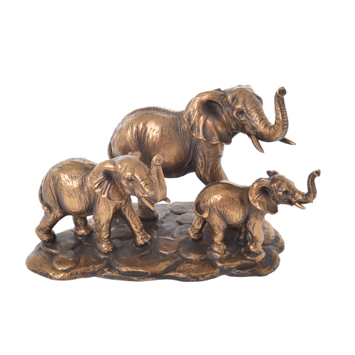 Gibson Gifts Elephant Family Home/Room Decor Bronze 28cm