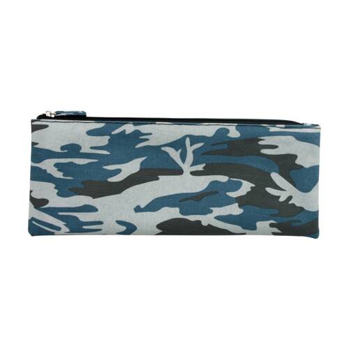 Mister Blue Camo Long Flat Storage Bag Waterproof Pencil Case