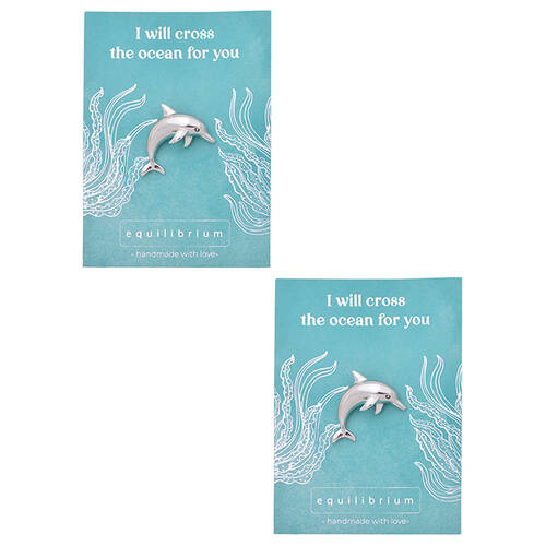2PK Gibson Gifts Equilibrium Silver Aust Fauna Pin Brooch Dolphin Jewellery