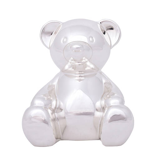 Gibson Gifts Silver Teddy Bear Moneybank Baby/Infant Gift Keepsake