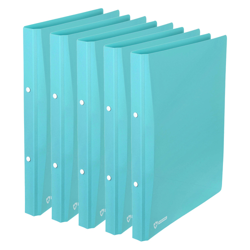 5PK Marbig Antimic Pro 2 O-Ring 25mm A4 Binder File Organiser - Blue