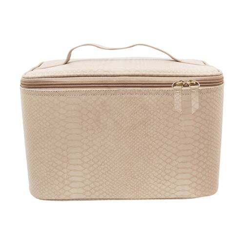 Wicked Sista Moc Croc Beauty Case Cosmetic Bag Large - Natural