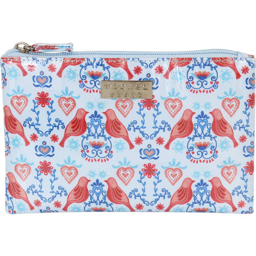Wicked Sista Love Birds Large 21x14cm Womens Flat Purse