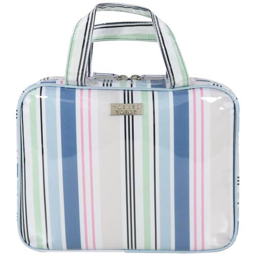 Wicked Sista Anderson Stripe Large Hold All Cos Bag Waterproof Makeup Blue