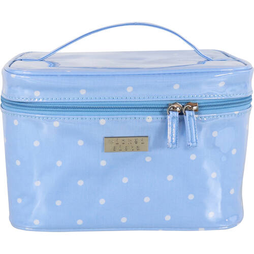 Wicked Sista Polka Small Beauty Case 25x15cm - Pale Blue
