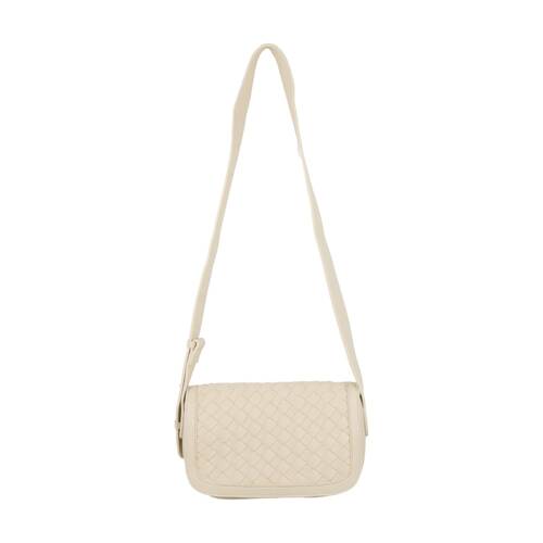 Wicked Sista Sierra Woven Handbag Crossbody Adjustable Strap - Cream