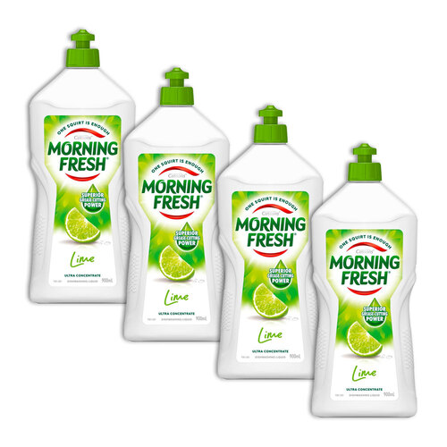 4PK Morning Fresh Dishwashing Cleaning Liquid Lime Fresh 900ml