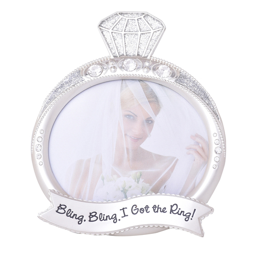 Gibson Gifts Bling Ring Picture Frame Photo 4x4" Holder
