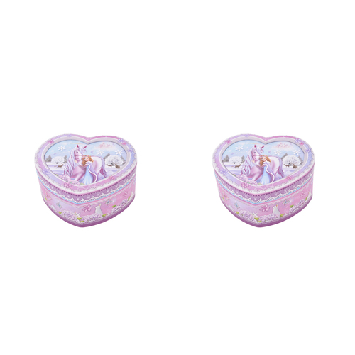 2PK Gibson Gifts Girls Princess Heart Musical Jewelry Box Holder