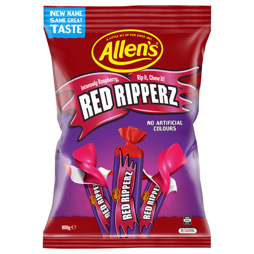 Allen's 800g Red Ripperz Lolly Bag