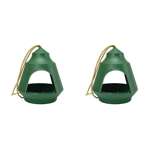 2PK Annabel Trends Bamboo Hanging Bird House 18x15.5cm - Green