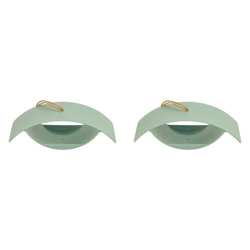 2PK Annabel Trends Bamboo Retro Bird House 33x12cm - Green