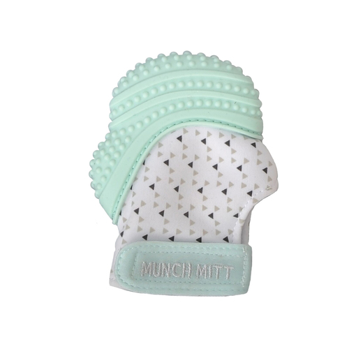 Malarkey Kids Munch Mitt Baby Teething Mitten Silicone Mint Green  