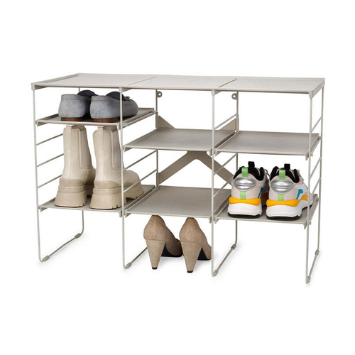 Joseph Joseph Level Plus Adjustable Triple Shoe Rack 51cm - Ecru
