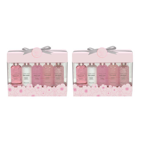2x 5pc Wicked Sista Metallic Bath & Body Gift Pack - Blossom