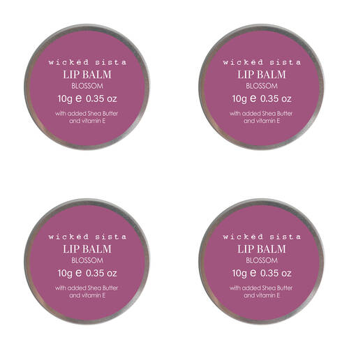 4PK Wicked Sista Metallic Lip Balm 10G With Shea Butter And Vitamin E - 3y+