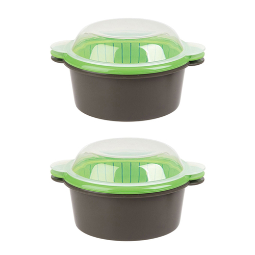 2PK Progressive Prep Solutions 825ml Polypropylene Microwave Mini Steamer