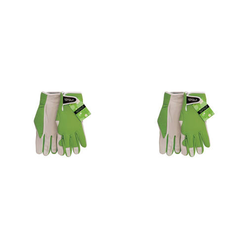 4pc Annabel Trends Sprout Goatskin Garden Gloves - Olive