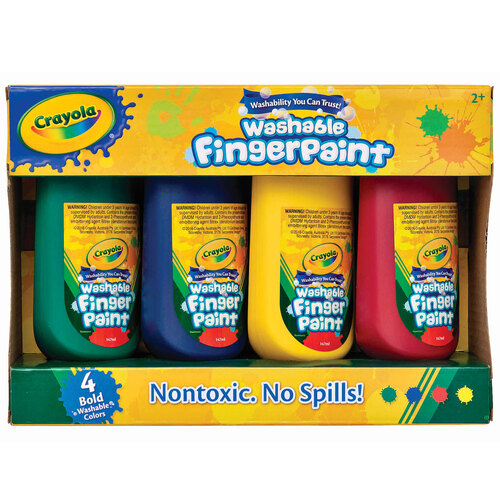 4pc Crayola Washable Fingerpaints Kids 2y+