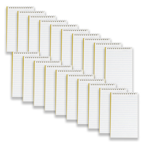 20pc Spirax 541 Notebook/Notepad 147x87 7mm Ruled 96-Pages - Yellow