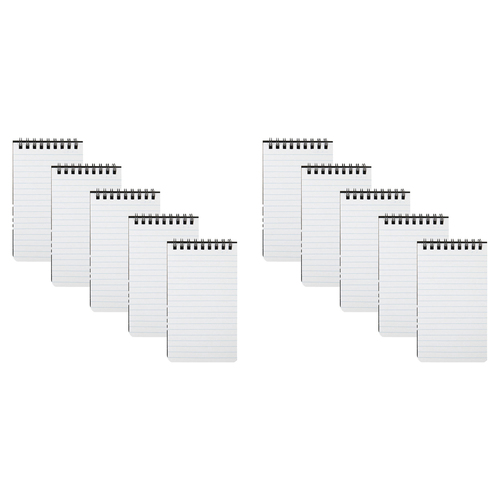 2PK 5pc Spirax P541 PP Notebook/Notepad 7mm Ruled 96-Pages - Black