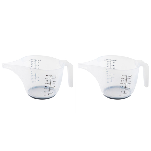 2x Progressive Precise 4-Cup 1L Pour Measuring Pitcher