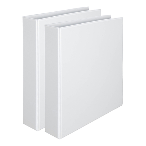 2PK Marbig Clearview Hi-Cap 2 D-Ring 65mm A4 Binder - White