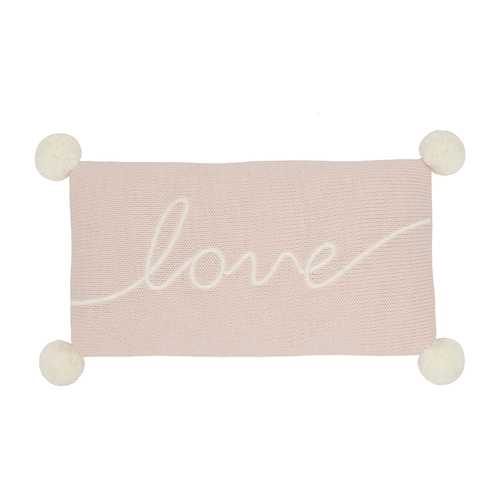 Lolli Living Baby/Newborn Nursery Cotton Knit Cushion Blush Love