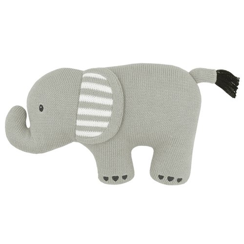 Lolli Living Baby/Newborn Nursery Cotton Knit Cushion Elephant