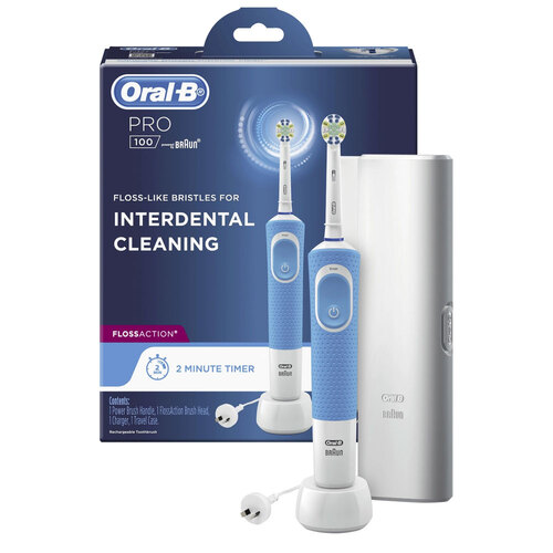 Oral B Electric Rechargeable Power Toothbrush Pro 100 Floss Action