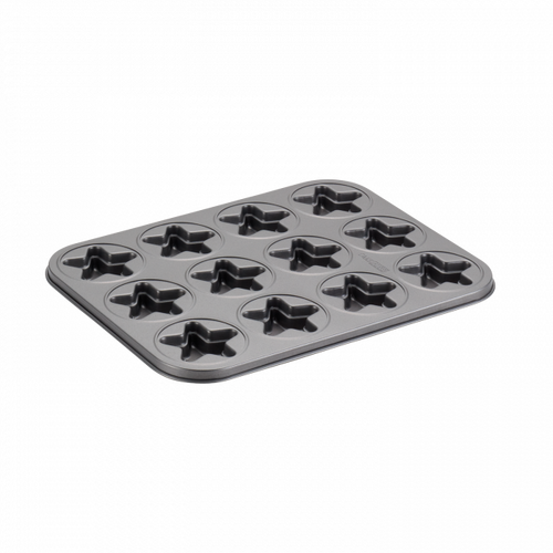 12 Cup Cake Boss Moulded Star Cookie Pan