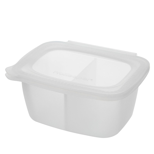 Progressive Softbox Silicone 4-Cup/940ml Divided Container Rectangle - Clear