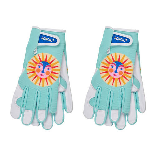 2PK Annabel Trends Sprout Goatskin Leather Garden Gloves One Size Fiesta Sun
