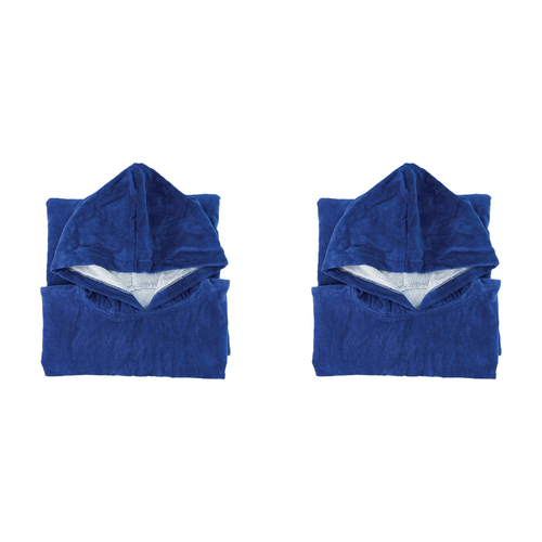 2PK Annabel Trends Beach Poncho 100x82cm Cover Up - Plain Navy