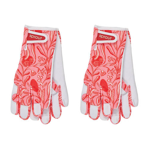 2PK Annabel Trends Sprout Goatskin Leather Gloves One Size Trailing Natives