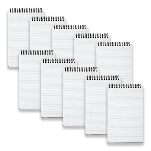 10pc Spirax P563a Writing PP Notebook Stationery 200-Pages - Black