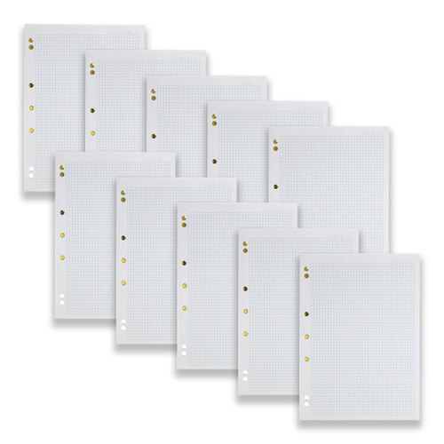 10pc Spirax 805 Graph Pad A4 Stationery 5mm Squares 25-Pages Yellow