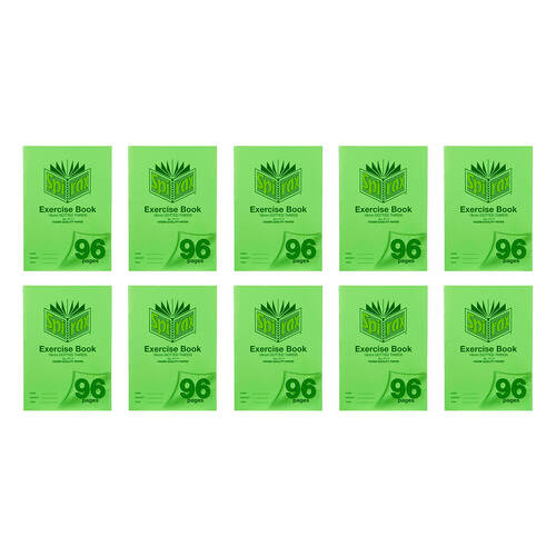 10PK Spirax P117 Exercise Book A4 18mm Dotted Thirds 96 Pages Green