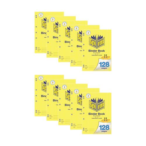 10PK Spirax 127 A4 Binder 70gsm School Writing Notebook 128 Pages