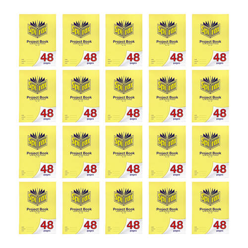20PK Spirax 142 Project Book A4 48 Pages 18mm Dotted Thirds Yellow