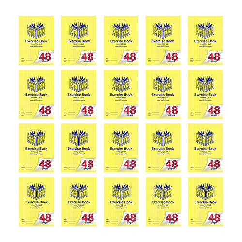 20PK Spirax 204 Exercise Book A4 18mm YR 2 QLD 48 Pages Notebook Yellow