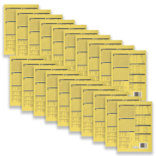 20pc Spirax 216 Exercise Book A4 24mm Dotted 64-Pages - Yellow
